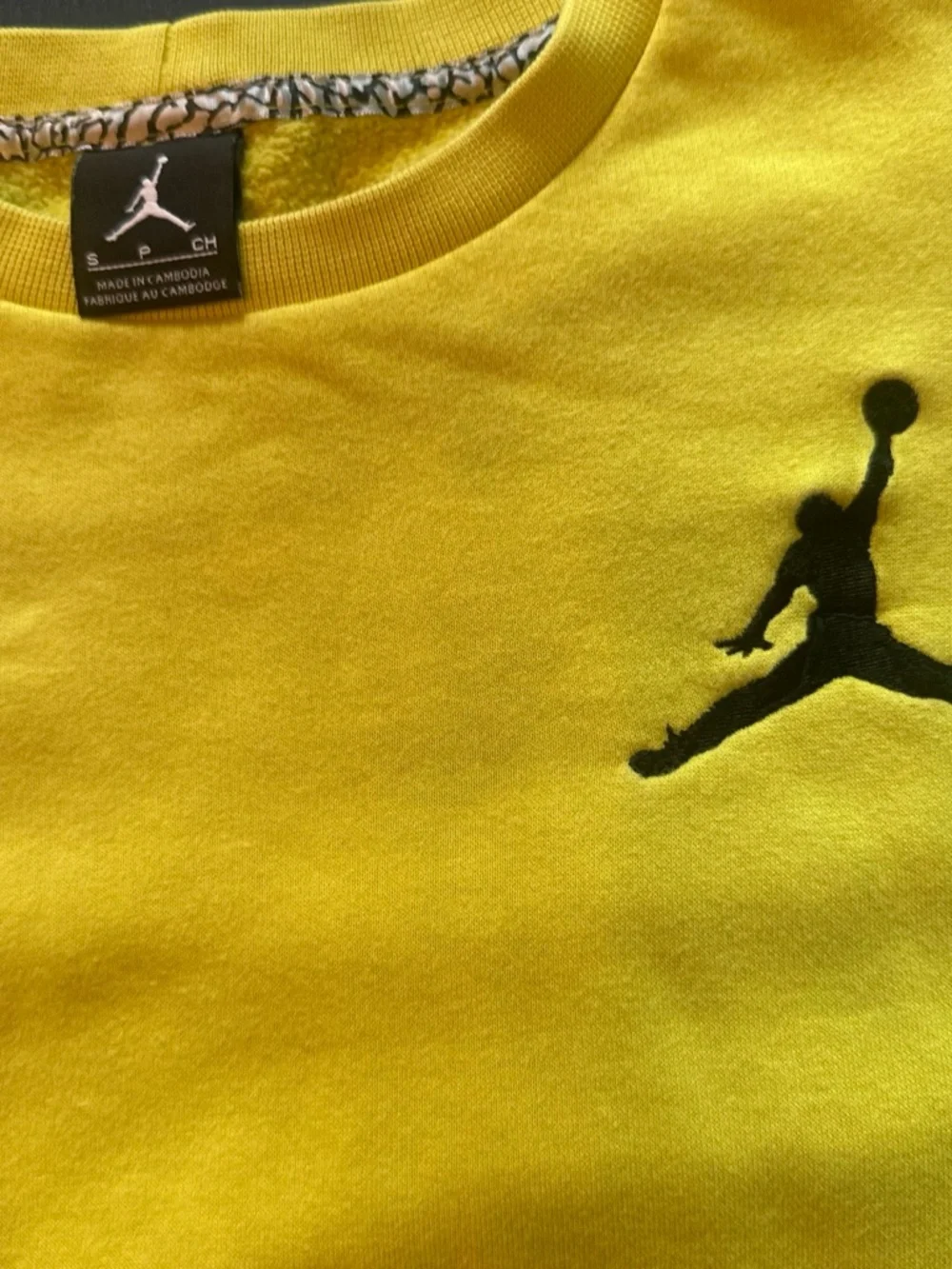 Jordan Neon Yellow Jumpman Crewneck Sweatshirt Men’s Small